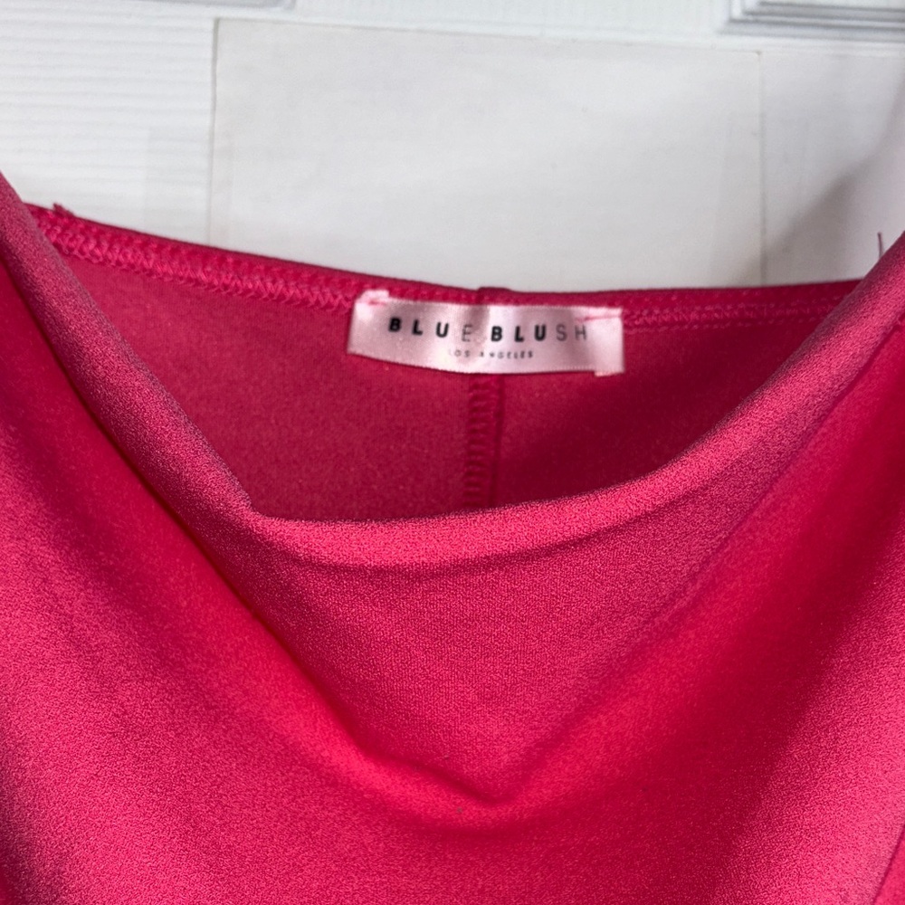 Blue Blush Fuchsia Cowl Neck dress - Picture 2 of 4